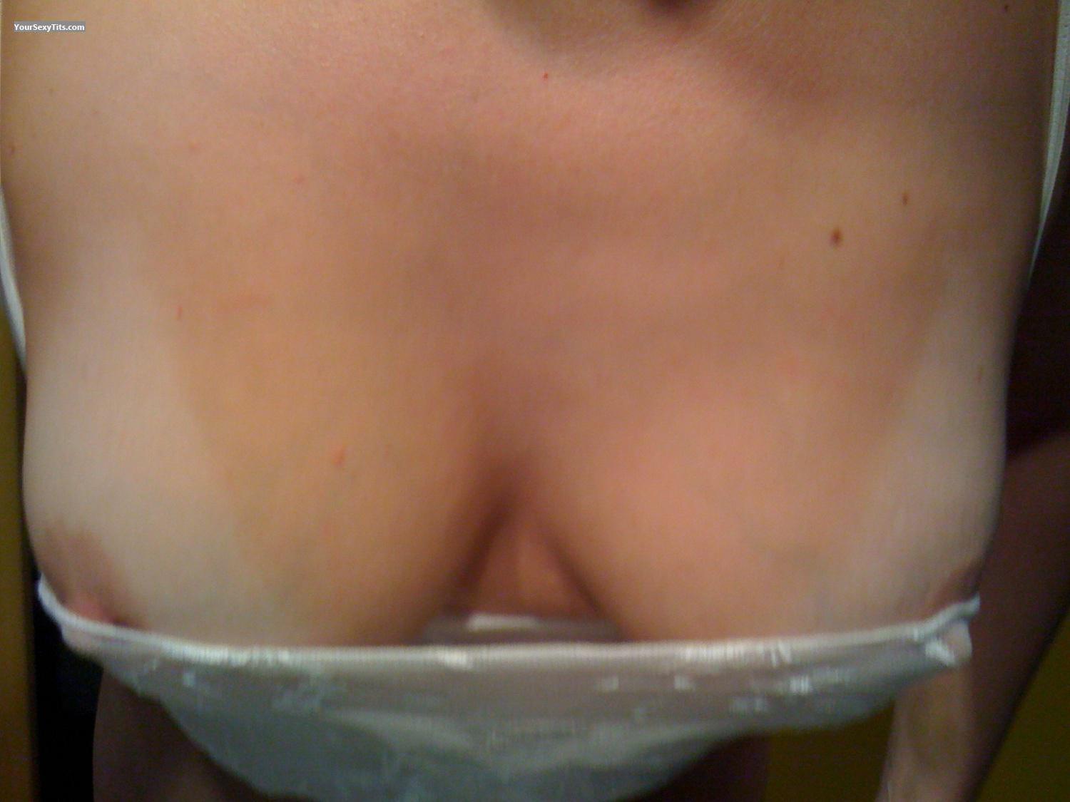 Tit Flash: My Medium Tits By IPhone (Selfie) - LittleBabs from France
